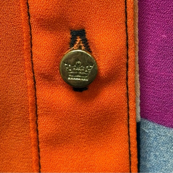 Chaus New York Women’s Multicolor Stripe Button-Down Blouse – Size M - Picture 2 of 8